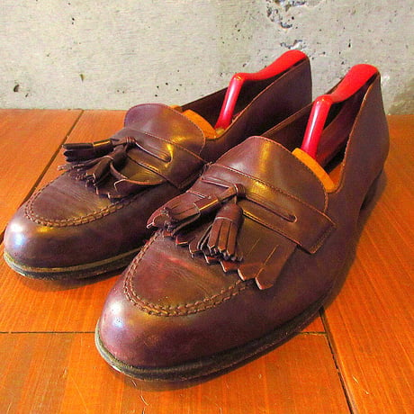 ビンテージ●Salvatore Ferragamoタッセルローファーsize 10●231030k5-m-lf-28cmメンズサルバトーレフェラガモ革靴レザー