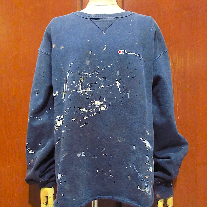 ビンテージ90's○Champion前Vスウェット紺size XL○251117m6-m-sw