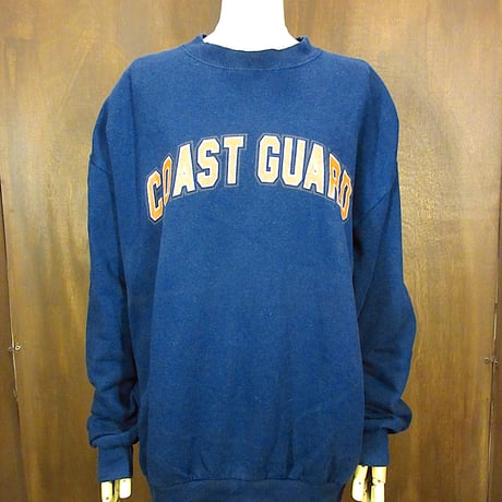 COAST GUARDプリントスウェット濃紺size L●240423y2-m-swsメンズ古着トレーナートップス