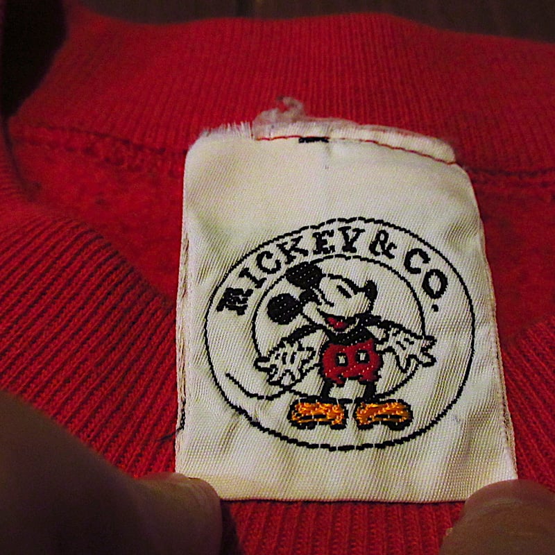 ビンテージ90's○ミッキーマウススウェット赤size XL○251202j6-m-sws