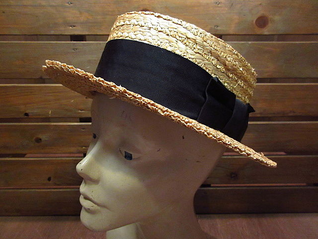 ビンテージ○DEADSTOCK CHRISTY'S LONDONボーターハット7 1/8○20