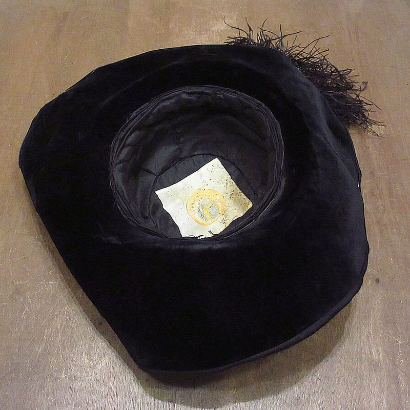 ヴィンテージ Pat's Hats ベロア ハット itimi 70s ヴィンテージ Pat's Hats ベロア ハット itimi 70s ヴィンテージ