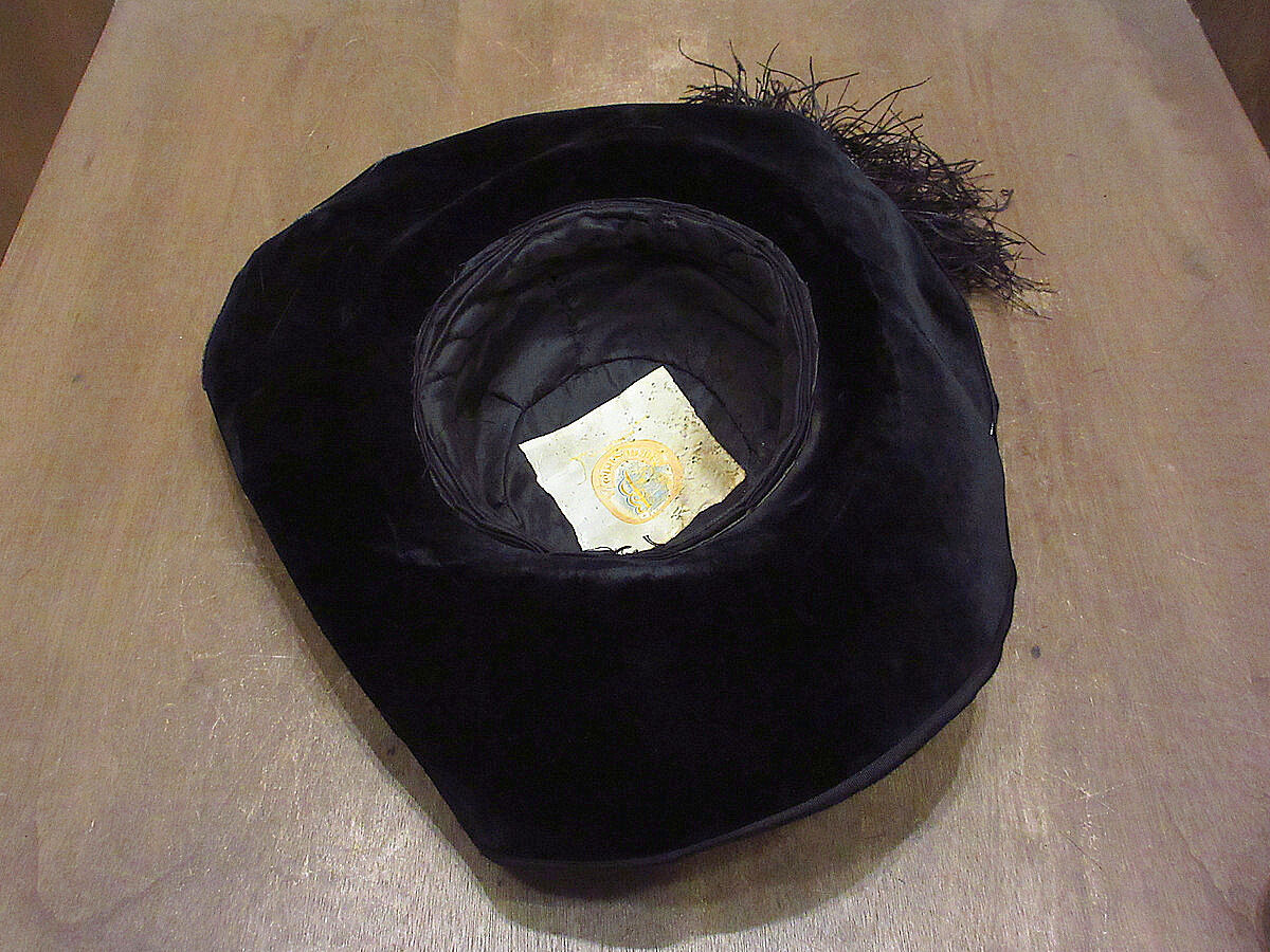 ヴィンテージ Pat's Hats ベロア ハット itimi 70s ヴィンテージ Pat's Hats ベロア ハット itimi 70s ヴィンテージ