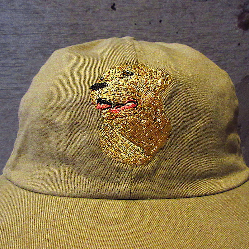 ビンテージ90's○ORVISゴールデンレトリバー刺繍入り6パネルキャップ