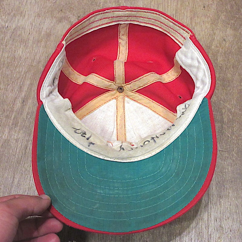 ビンテージ~70's○広島カープ6パネルキャップ赤○250115z5-m-cp-bb野球