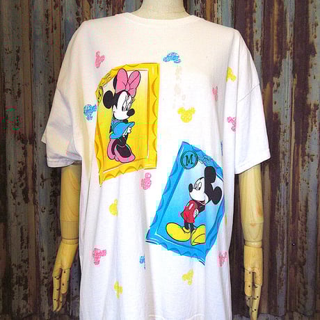 ヴィンテージ ミッキー＆ミニー ニット ピンク Disney】別注