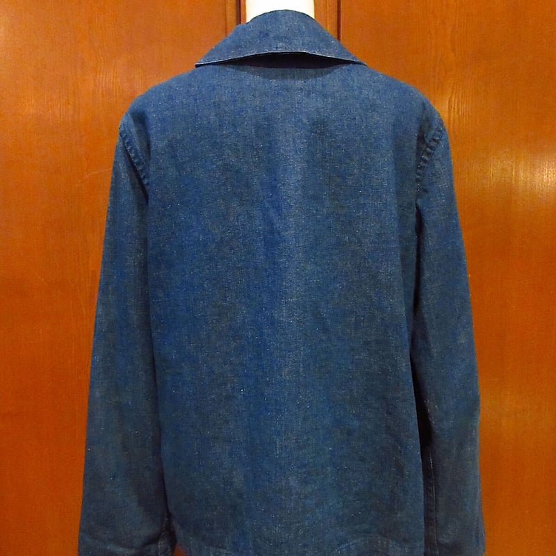 ビンテージ40's○U.S.NAVYショールカラーデニムカバーオール