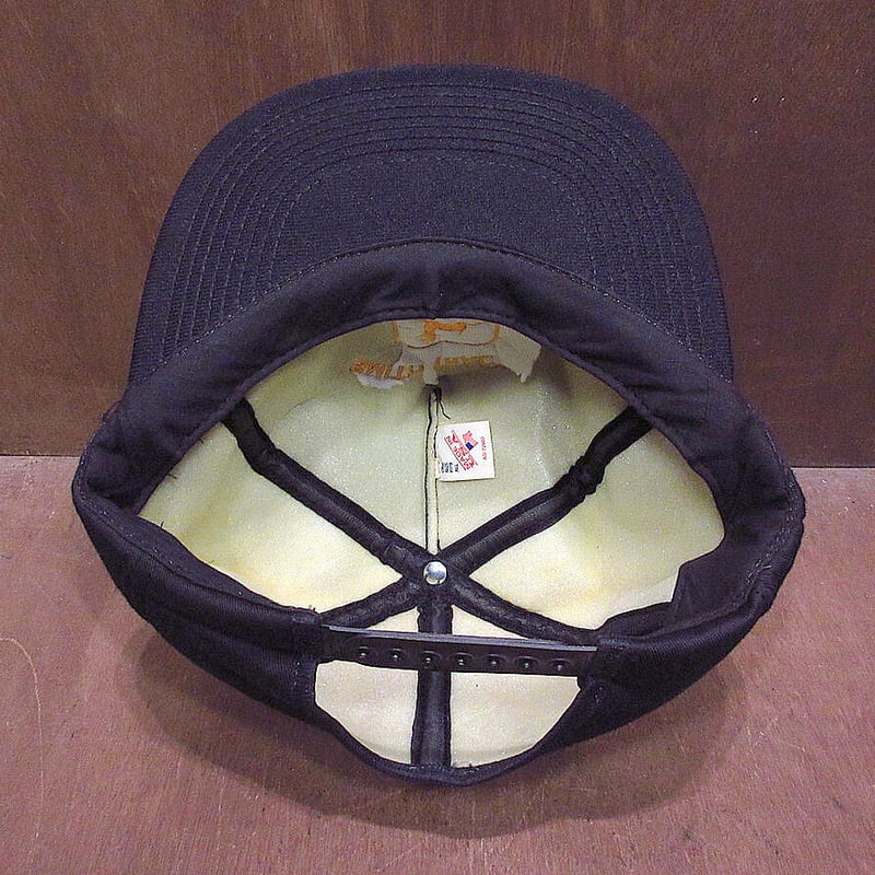 ビンテージ80's○DEADSTOCK JOHN DEEREスナップバックキャップ黒