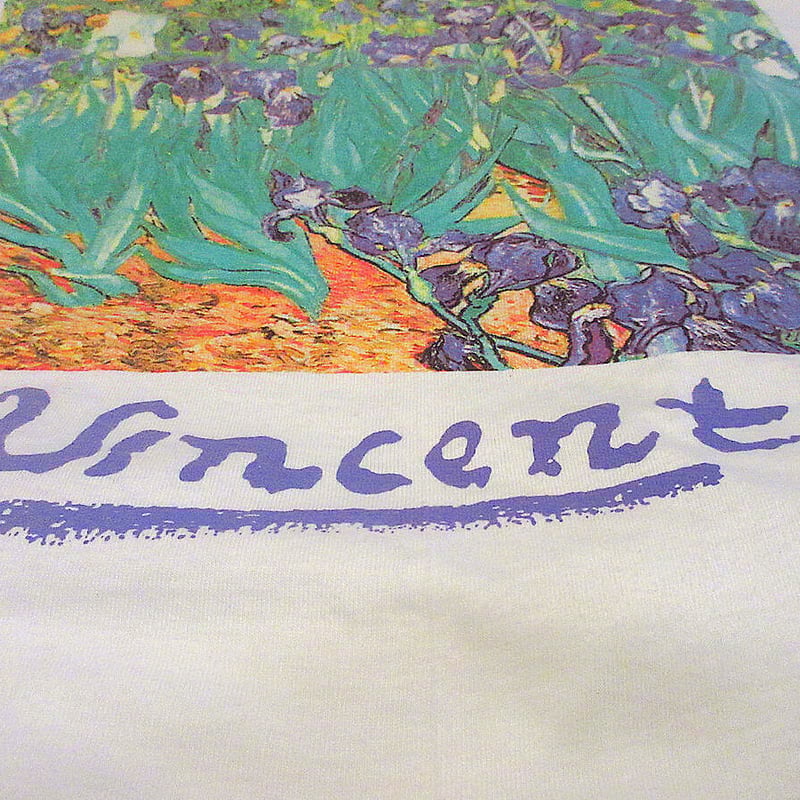 ビンテージ90's○Vincent Van Gogh「アイリス」アートプリントT ビンテージ90's○Vincent Van Gogh「アイリス」アートプリントT