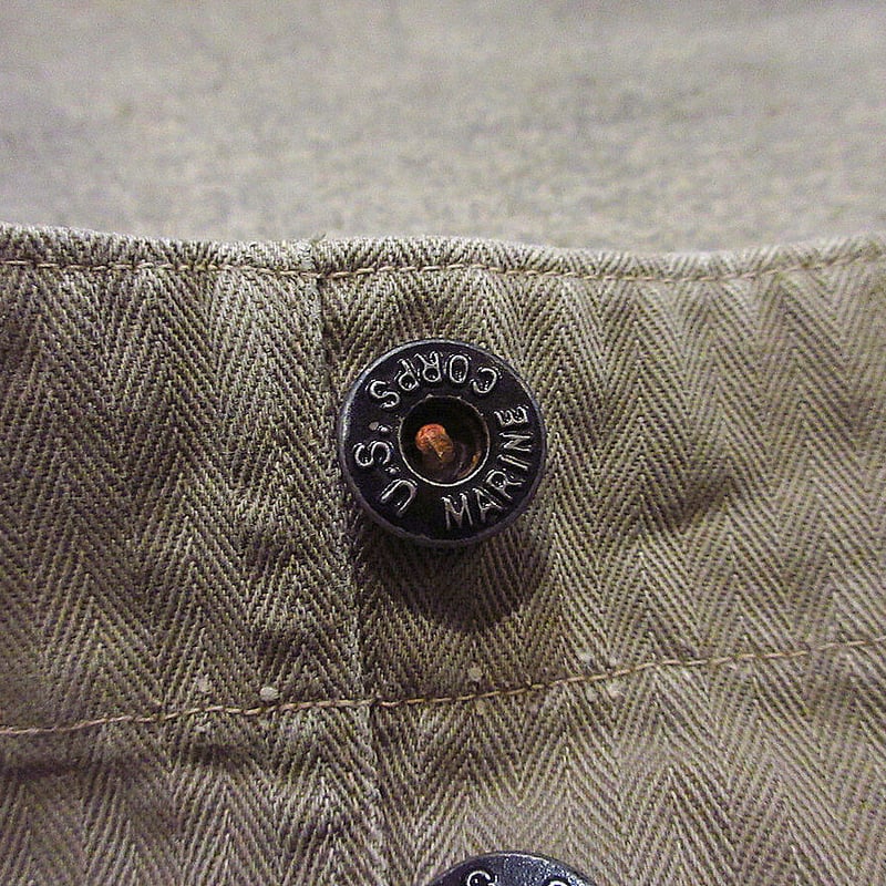 ビンテージ40's○USMC P-44 HBTモンキーパンツ実寸W82cm○220308s3-
