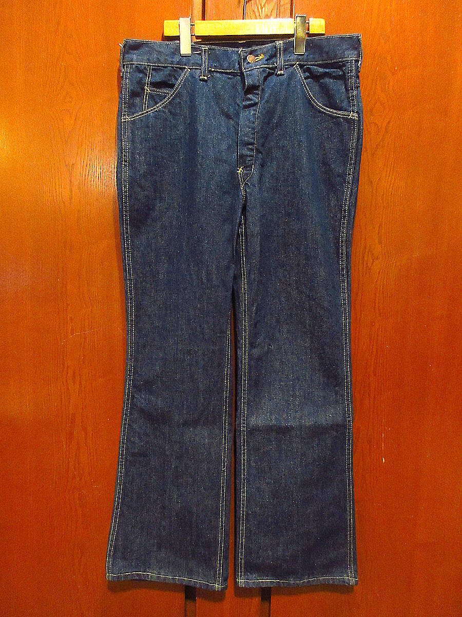 70's bigyankビンテージフレアデニム リーバイス Ｅ w31×l29 70年代 BIG YANK ビッグヤンク ブーツカット フレアデニムパンツ