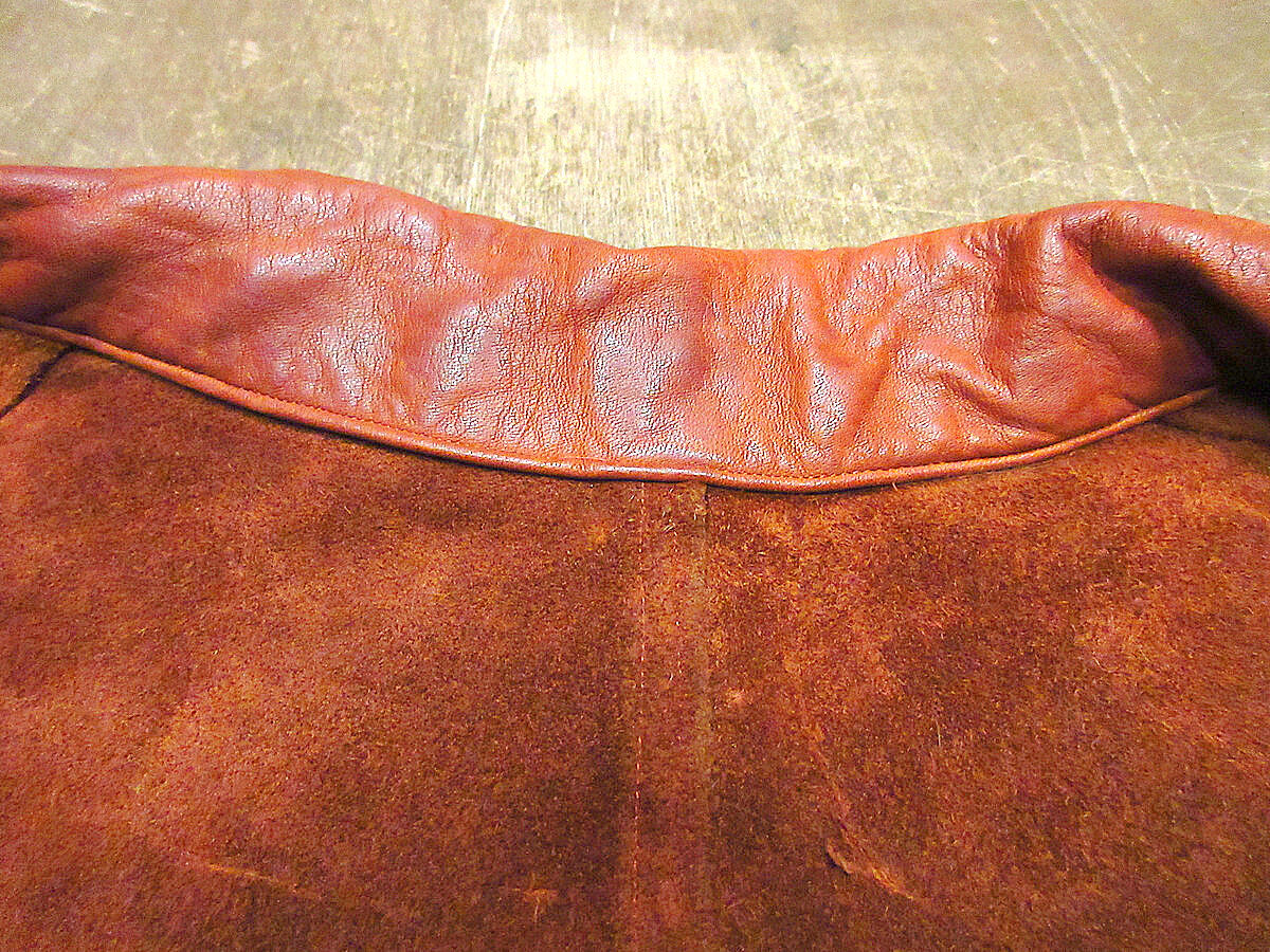 ビンテージ60's70's○レザーベスト茶○231005j3-m-vs古着1960s1970s