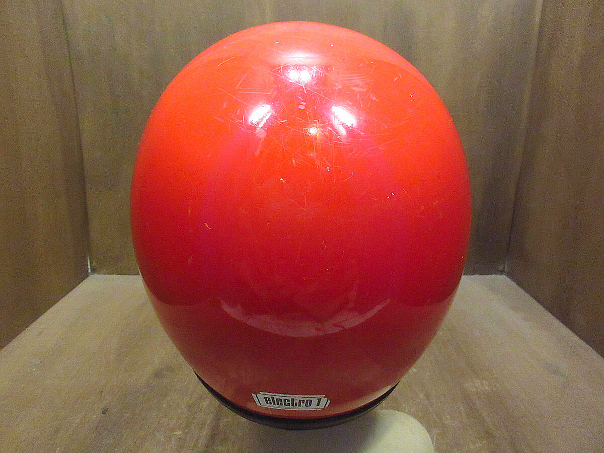 ビンテージ70's○ELECTROバイザー付きジェットヘルメット赤