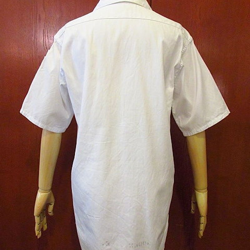 60s 半袖　ホワイト　コットンブロード　ボロ　雰囲気◎ ヴィンテージシャツ 1960s Vintage Arrow Cotton Broad Shirt ヴィンテージアロー