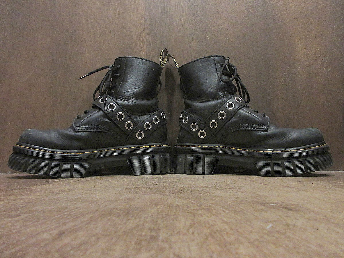 Dr.Martens○レディースベルト付き8ホールブーツ黒size US 8○250515j1
