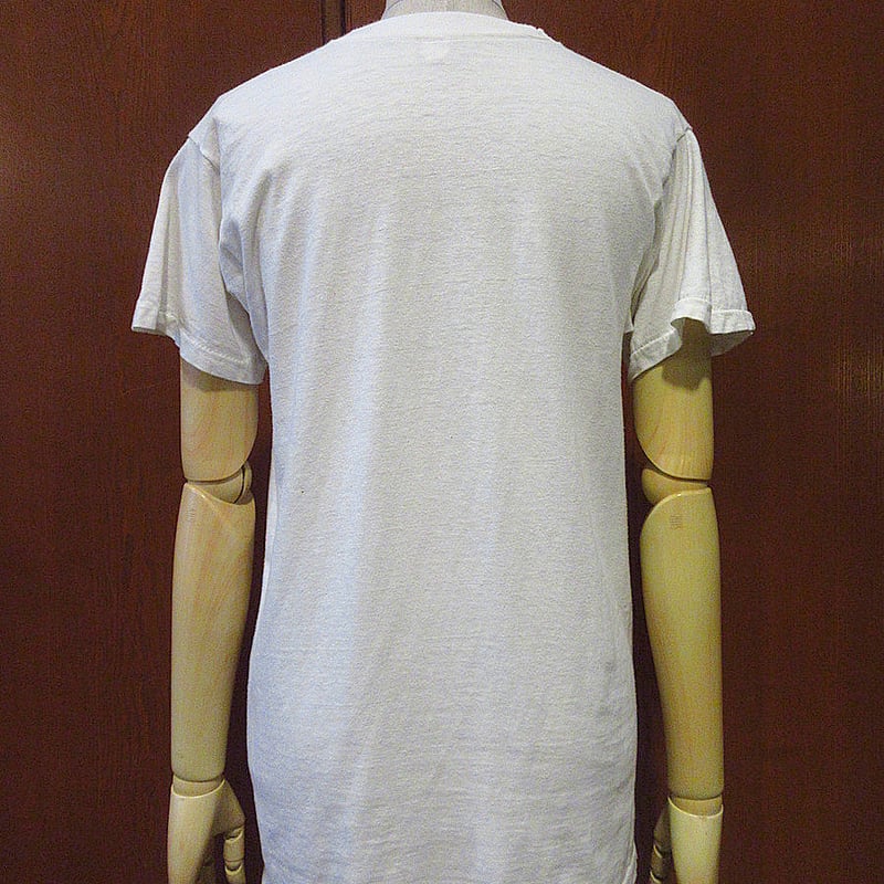 ビンテージ70's○STIFF Records染み込みプリントTシャツ白○240724i3-m