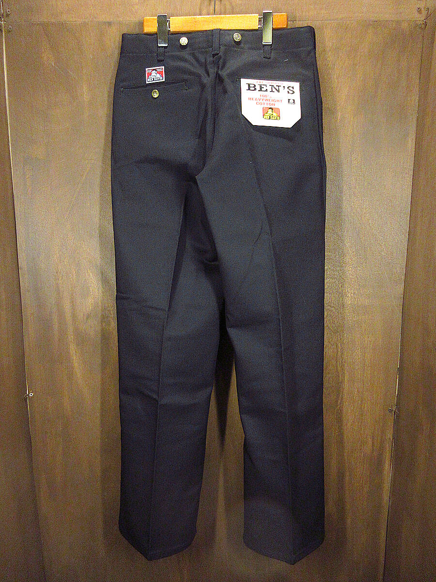 ビンテージ90's○DEADSTOCK BEN DAVISコットンワークパンツ黒 ビンテージ90's○DEADSTOCK BEN DAVISコットンワークパンツ黒