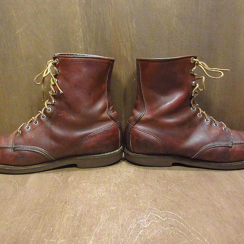 ビンテージ70's80's○RED WINGプリント羽根タグワークブーツ