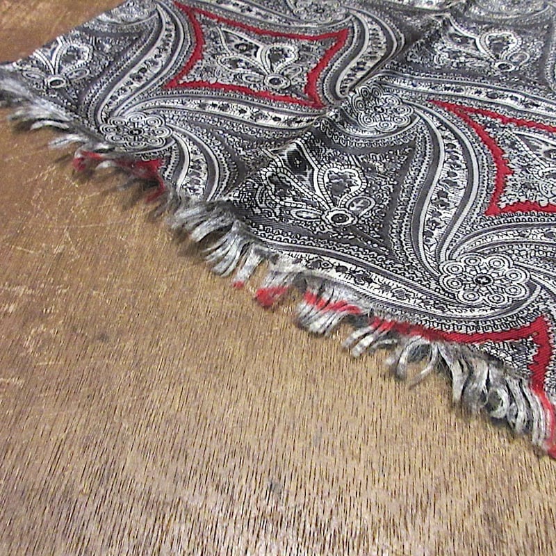 ビンテージ○総柄シルクストール○251227n4-scfペイズリースカーフ