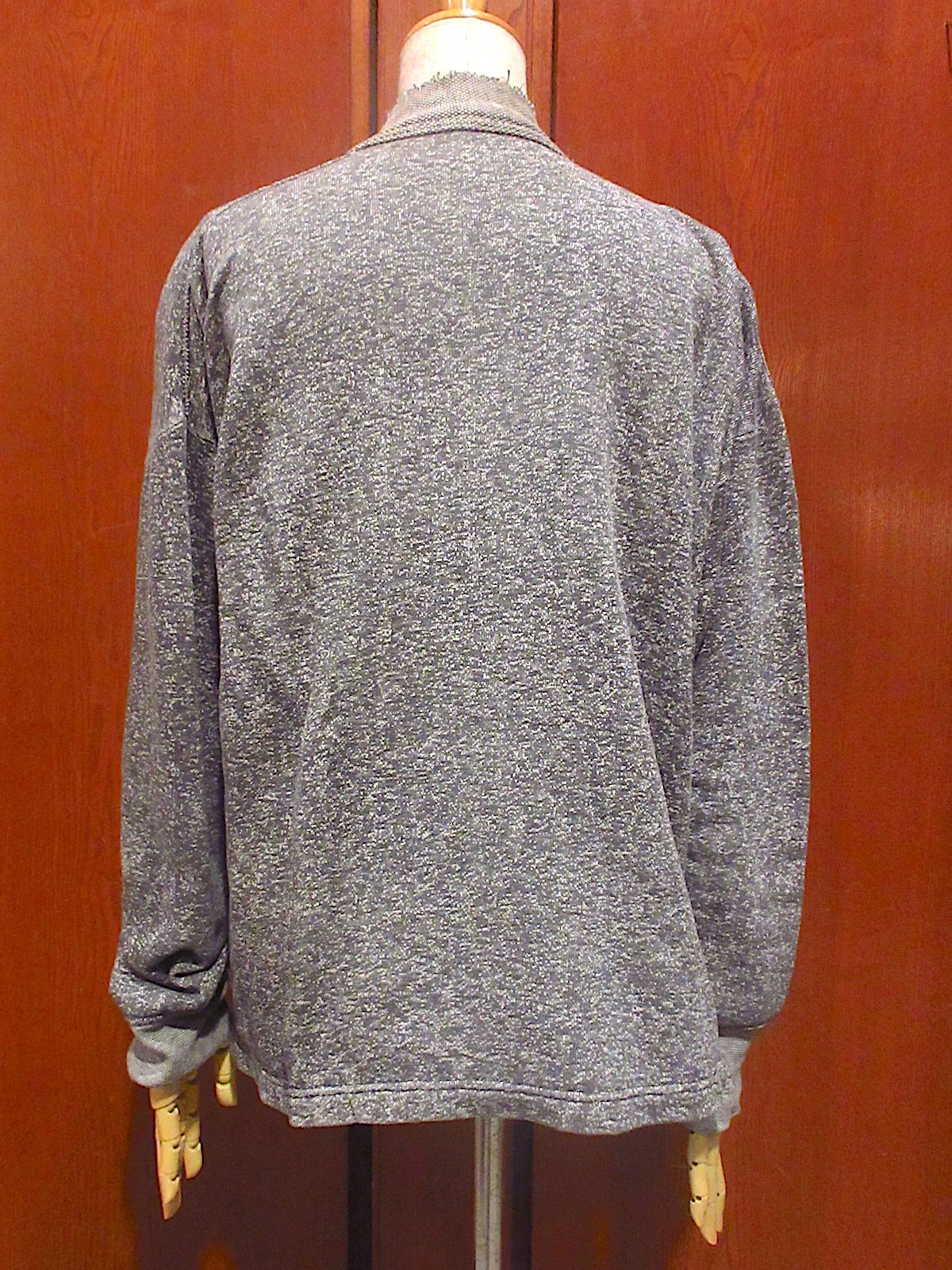 ビンテージ50's○ソルト&ペッパースウェットカーディガングレー