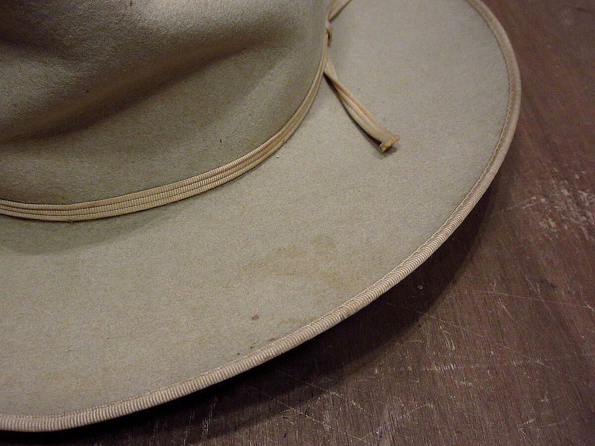 ビンテージ50's○STETSONフェルトカウボーイハットベージュSize 7 1/4