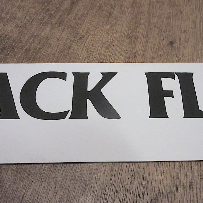 ビンテージ80's○DEADSTOCK BLACK FLAGシルクスクリーンステッカー2枚