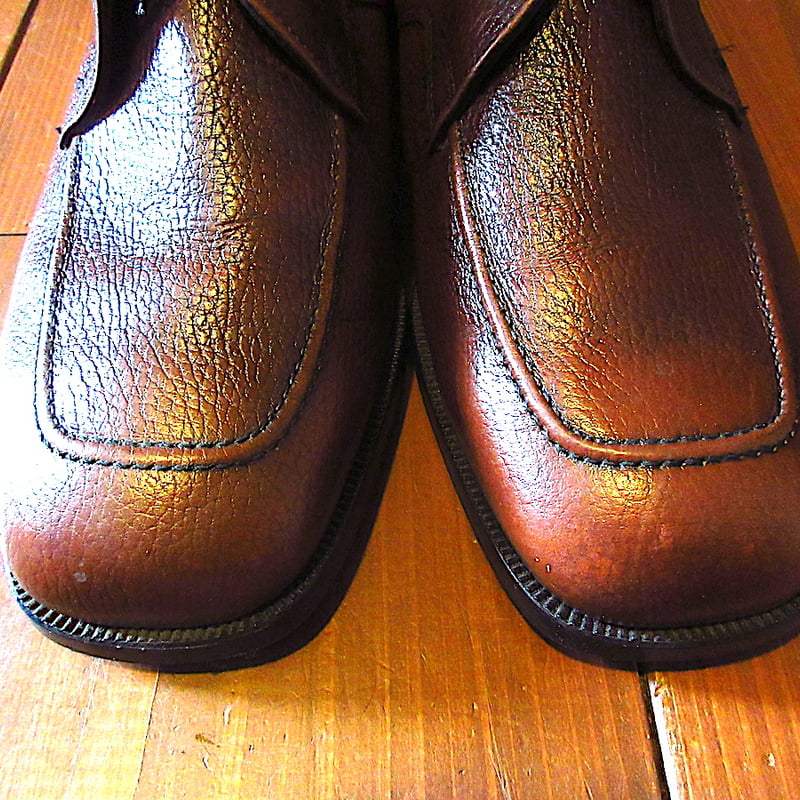ビンテージ70's80's○Thom McAnレザーUチップシューズ茶○250731j5-m-