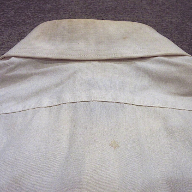 ビンテージ50's○VAN HEUSENマチ付き長袖ドレスシャツ生成りsize 15 1