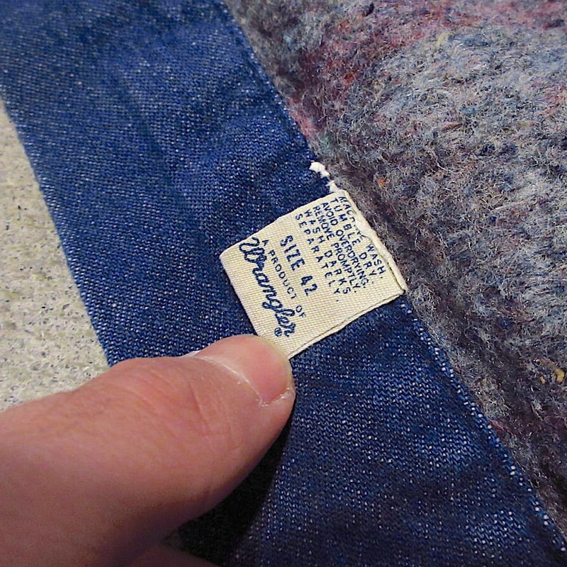 ビンテージ70's○Wrangler裏地ブランケットデニムカバーオール