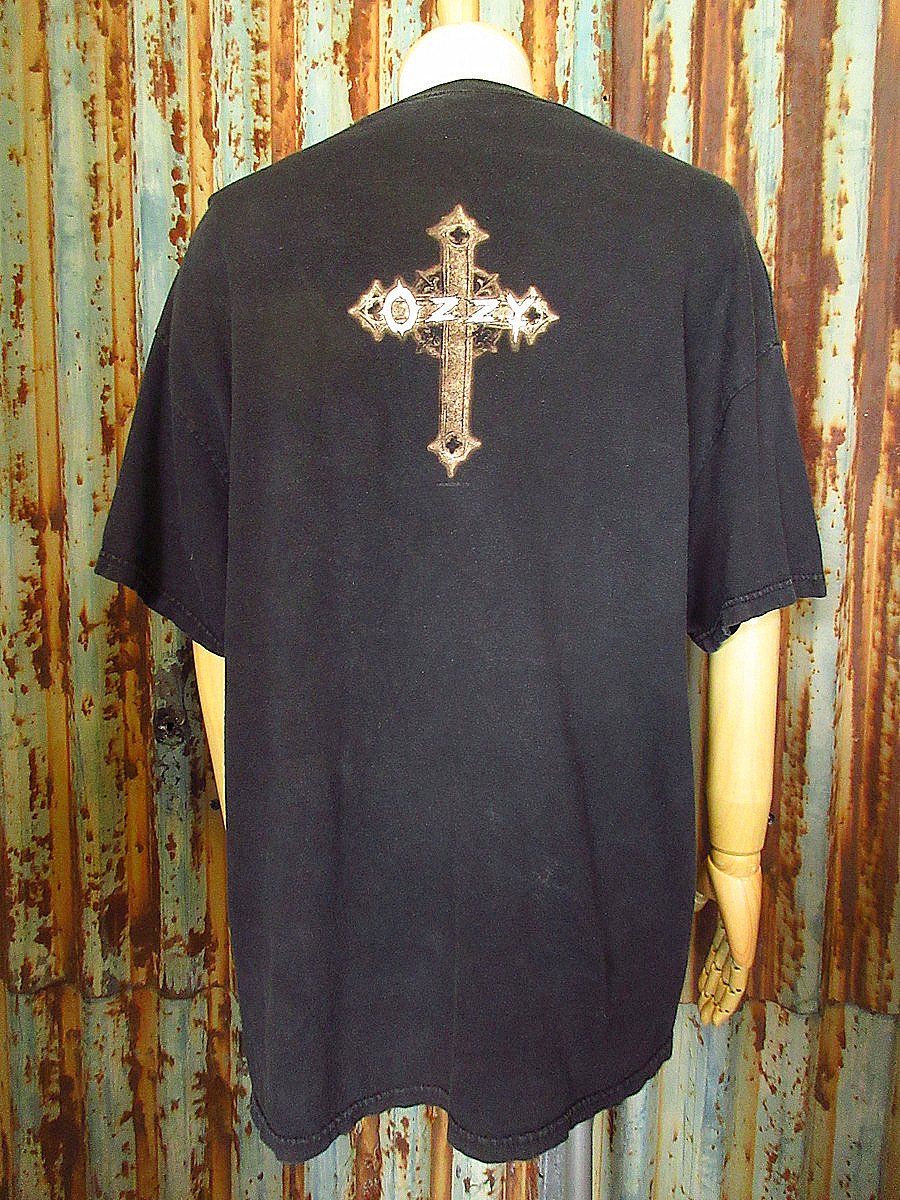 【激レア!!】90s Ozzy Osbourne プリントTシャツ XL 古着 90's CRONIES ''OZZY OSBOURNE'' 両面プリント Tシャツ ブラック