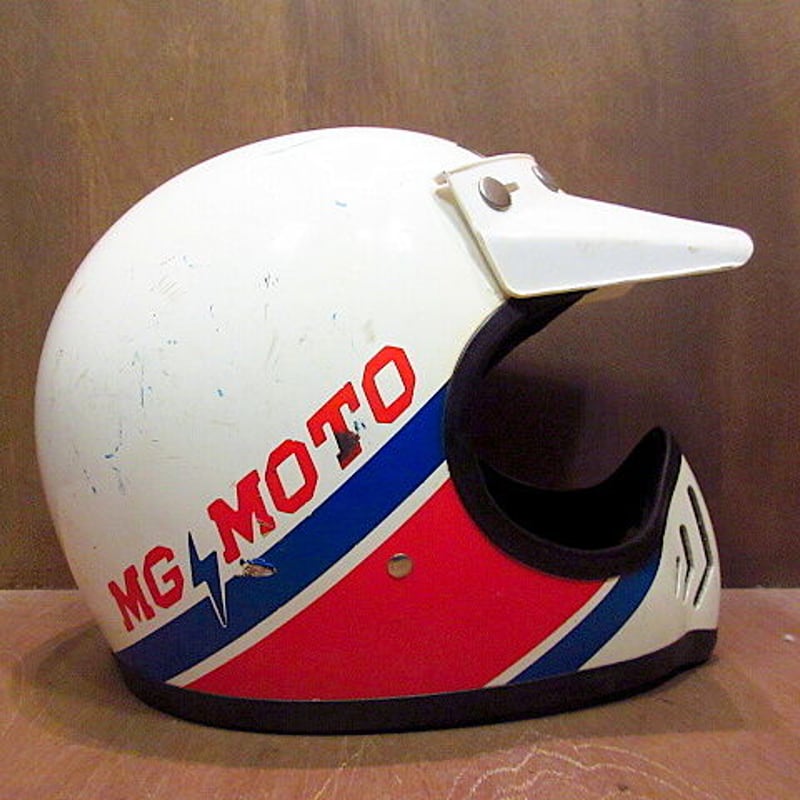 ビンテージ80's○Marushin MG MOTO バイザー付きオフロードヘルメット