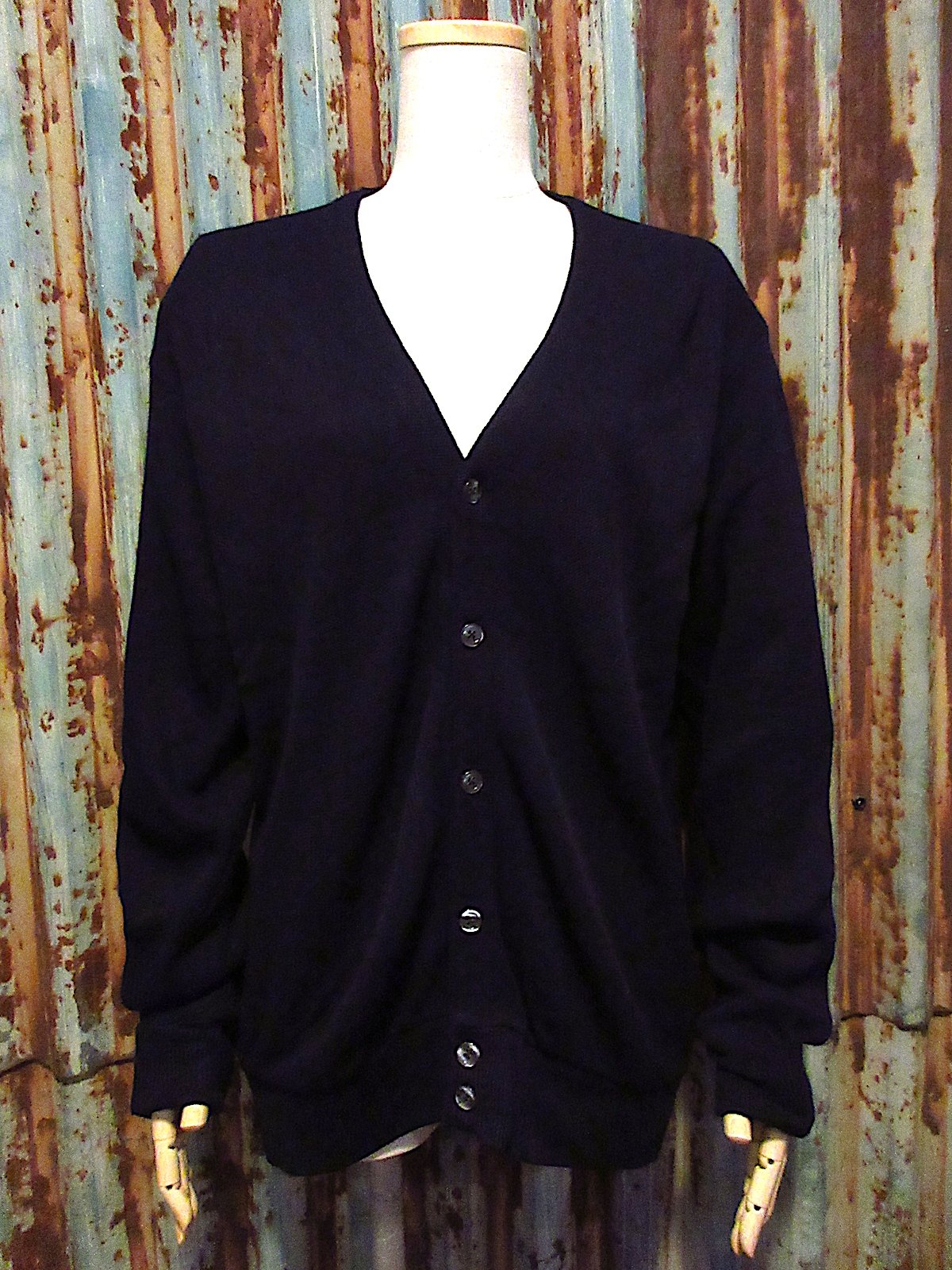 ビンテージ90's○TOWNCRAFTアクリルカーディガン紺size M○251203j5-m