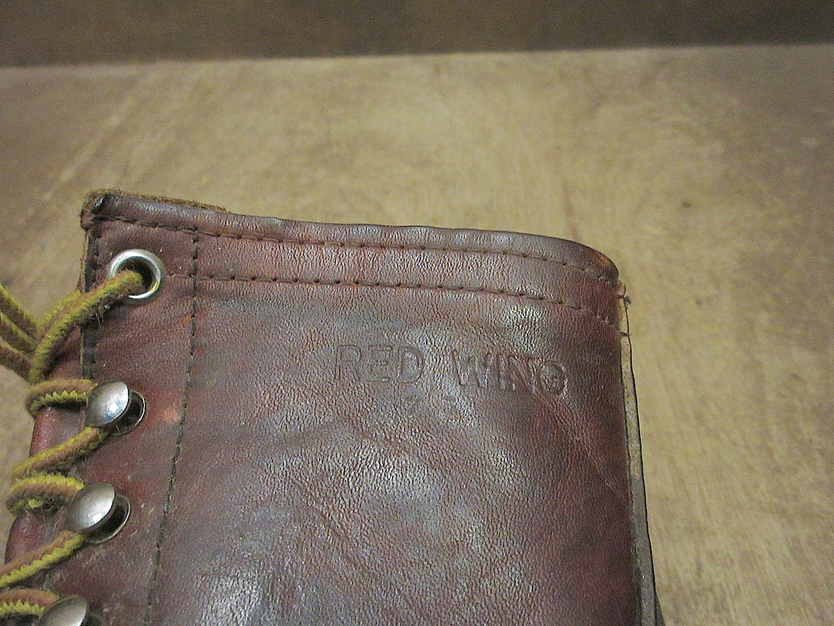 ビンテージ70's80's○RED WINGレザーワークブーツ茶○250603j8-m-bt-