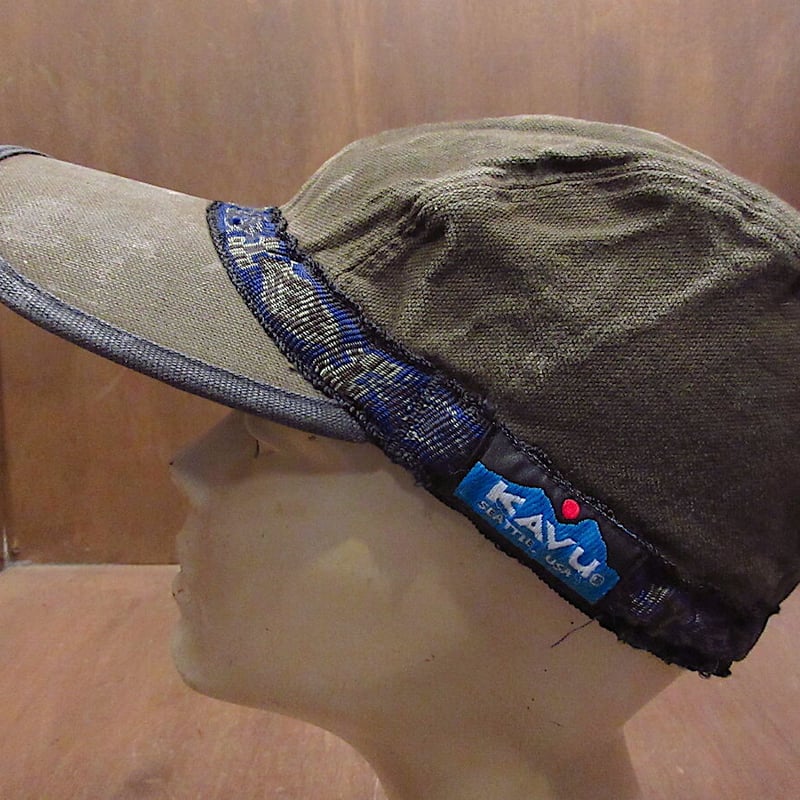 ビンテージ90's○KAVUコットンストラップキャップ茶M○220320i6 ビンテージ90's○KAVUコットンストラップキャップ茶M○220320i6