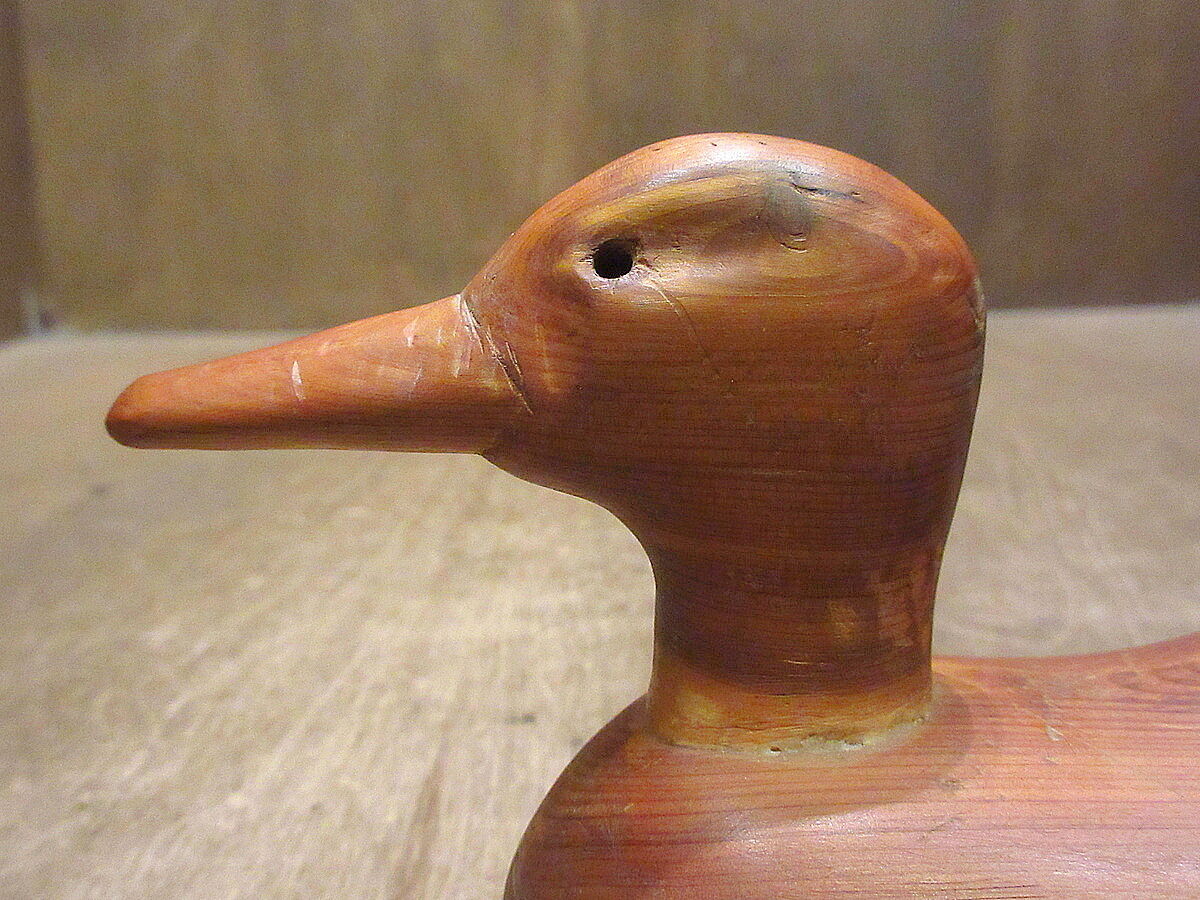 アメリカンヴィンテージ・ハンドメイド 木製 飛んでいるアヒル鴨の