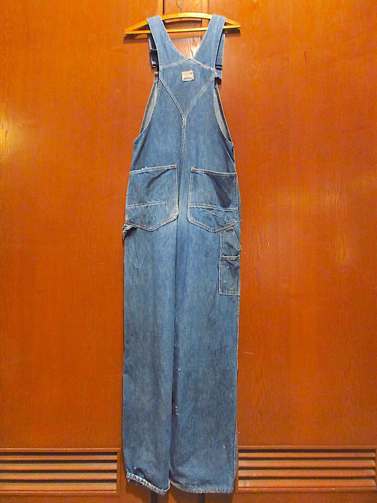 ビンテージ40's50's○POWR HOUSEデニムオーバーオール実寸W84cm○25081