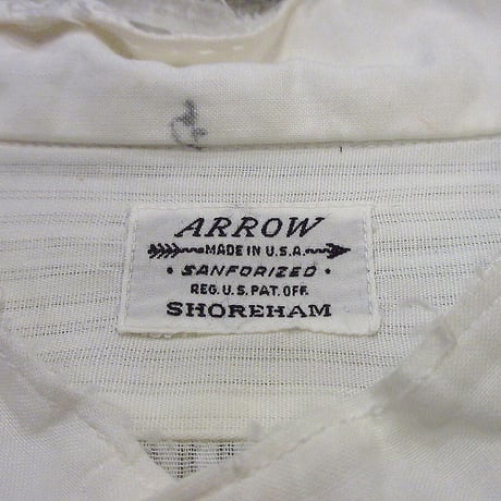 ビンテージ~50's●ARROWマチ付きカラーレスフレンチカフスビブフロントドレスシャツ白size 16 - 34●230306i2-m-lssh-drsワイシャツ40s