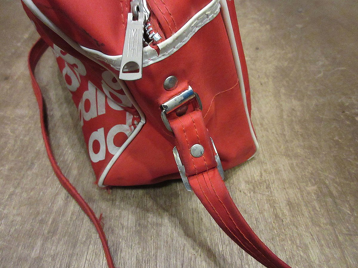 【ヴィンテージ】adidas ショルダーバッグ ビンテージ80's○adidasショルダーバッグ赤○250325j5-bag-bstn古着19