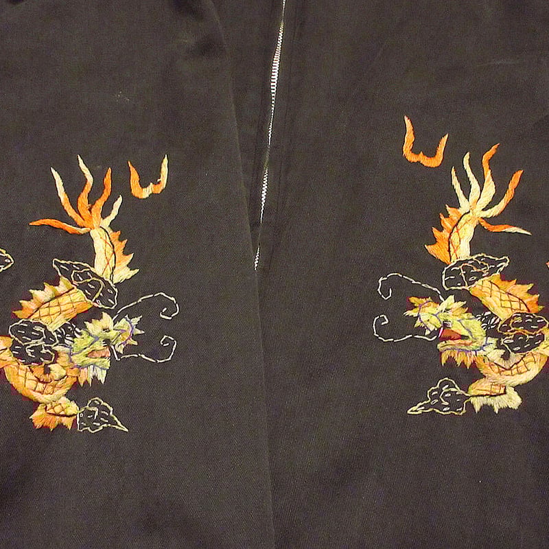 ビンテージ60's○ミリタリーベトナムスーベニアジャケット黒