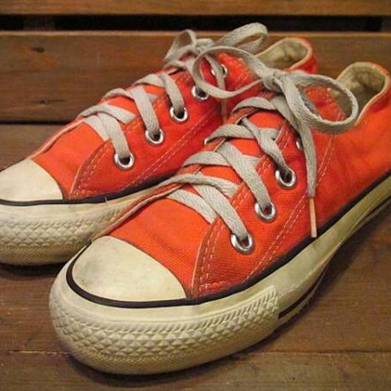 ビンテージ○USA製CONVERSEオールスターLow橙○210602s10-w-snk-22 ビンテージ○USA製CONVERSEオールスターLow橙○210602s10-w-snk-22