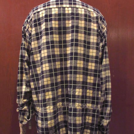 ビンテージ50's●CARWOOD TAILOREDチェックプリントネルシャツ●250210m4-m-lssh-nlコットントップスメンズ古着