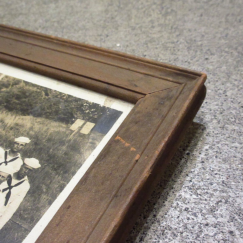 ビンテージ　フォト　写真　40s US NAVY フレーム付き ビンテージ40's○U.S.NAVY額入りミリタリーフォト○230628i8-sign集合
