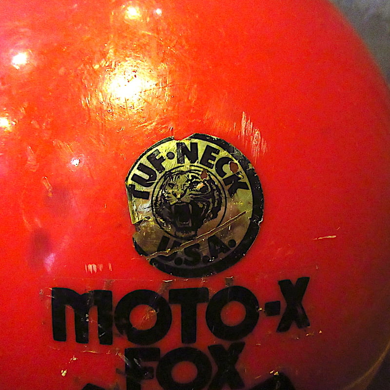 ビンテージ80's○MAXON ATVバイザー付きオフロードヘルメット赤