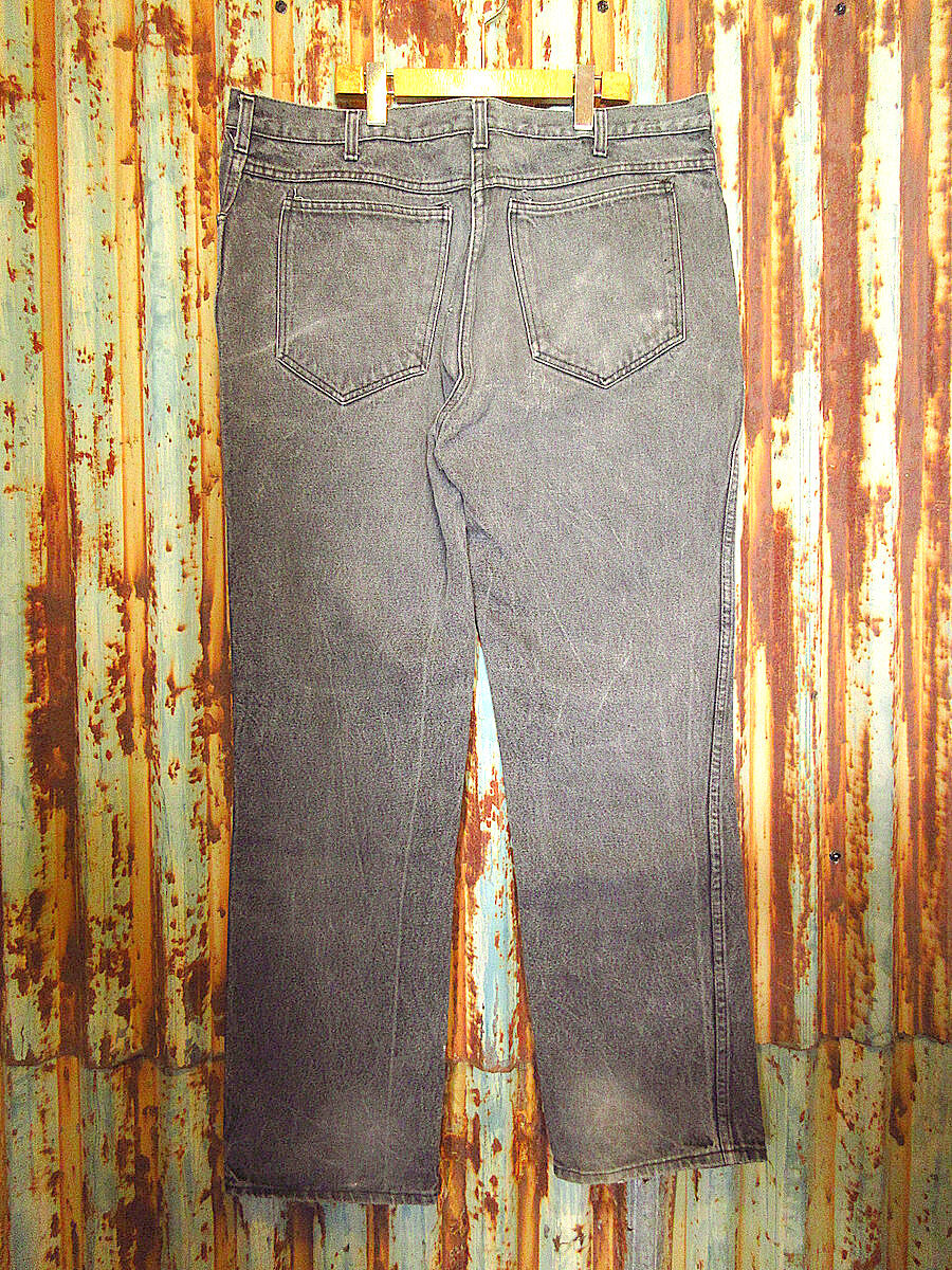 ビンテージ90's○POWER BLUESブラックデニム実寸W96cm○231028k4 ビンテージ90's○POWER BLUESブラックデニム実寸W96cm○231028k4