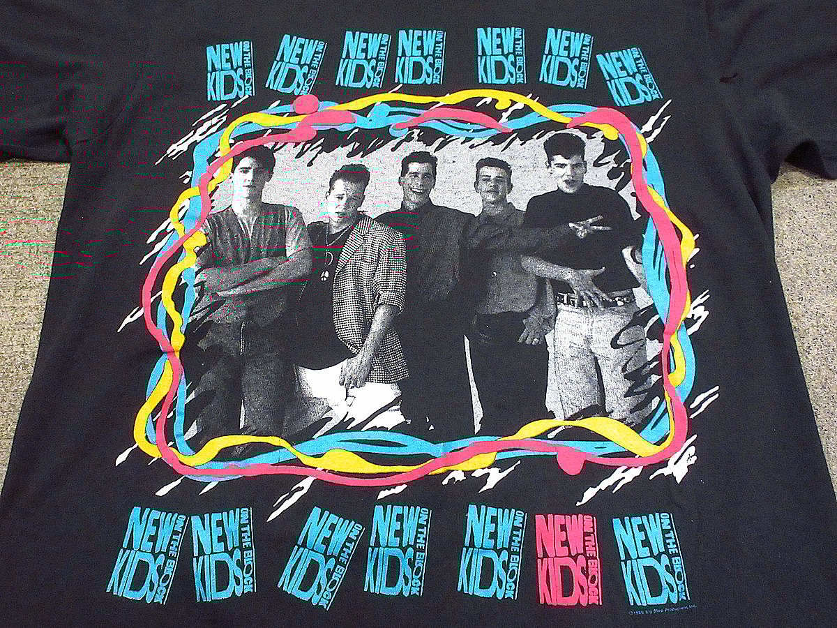 ビンテージ80's○DEADSTOCK NEW KIDS ON THE BLOCKツアーTシャ