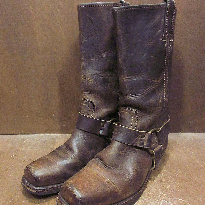 FRYE フライ　リングブーツ レザー　サイズ7 ビンテージ○FRYEレザーリングブーツ茶size 7 1/2M○231017j8-m-bt-2