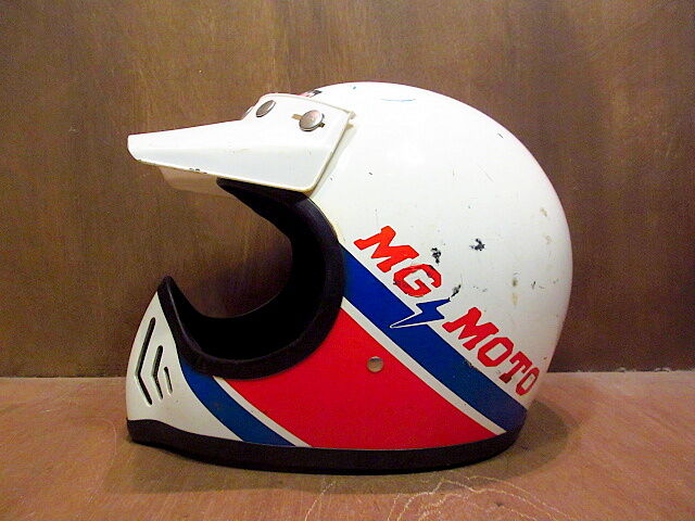 ビンテージ80's○Marushin MG MOTO バイザー付きオフロードヘルメット