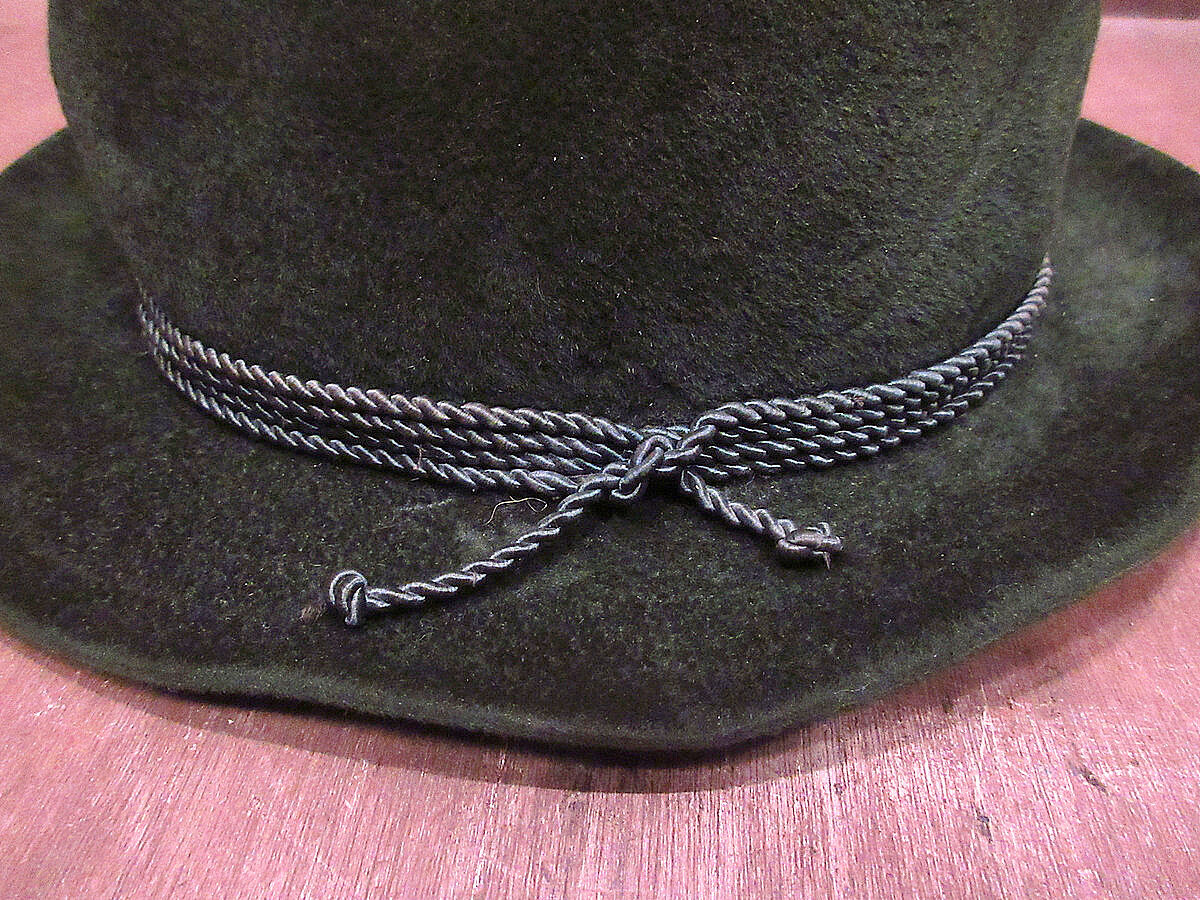 ビンテージ-60's○Collinsチロリアンハット深緑○210930s2-m-ht-flt