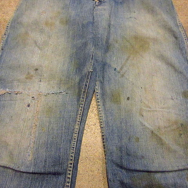 ビンテージ40's○ドナーツボタンデニムペインターパンツ W74cm