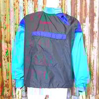 ビンテージ90's●マルチカラーナイロンカヤックジャケットsize S●250510k2-m-jk-nylアウトドアプルオーバー防水パドリング